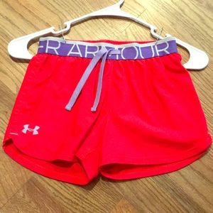 Girl Red and blue Under Armour Shorts